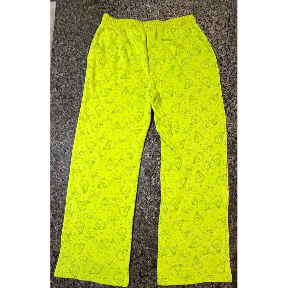 The Grinch Dr Seuss Neon Green Pajama Pants Womens Lounge Sleepwear‎ Small